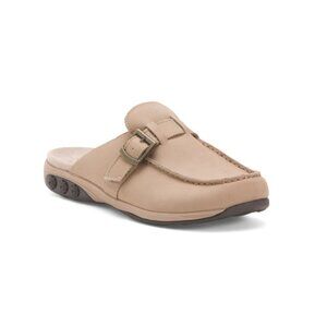 THERAFIT Taupe Leather Terri Comfort Mules